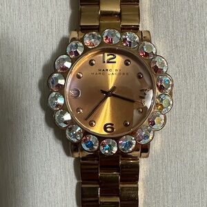 Marc by Marc Jacobs Rose Gold Crystal Accent Bracelet Watch